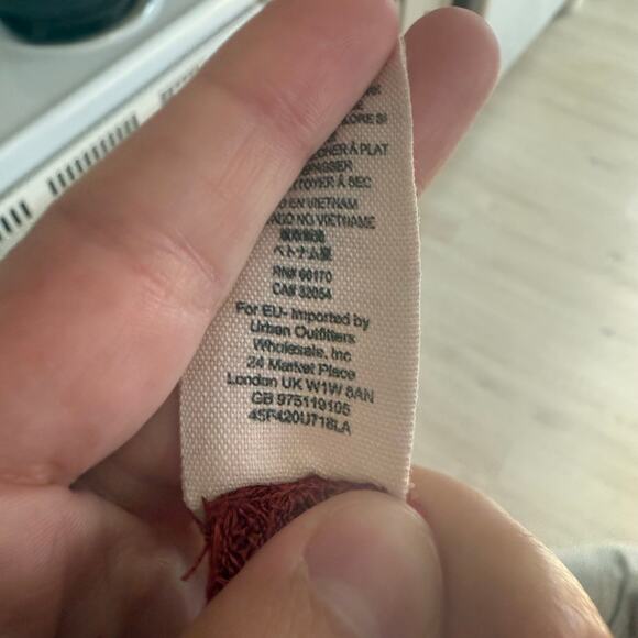 Free People Orange Rust Long Sleeve Scoop Neck Waffle Knit Tunic Blouse Small - Picture 4 of 5